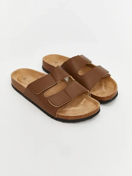 LC Waikiki Тапочки Мужские Из Искусственной Кожи С Двойным Ремнем