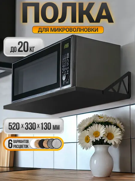 ТОМСКИЙ ЛОФТ Настенная полка для микроволновки на кухню