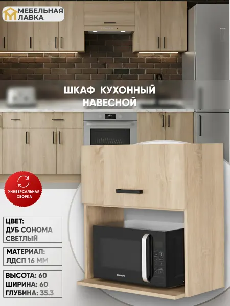 Мебельная Лавка Кухонный модуль навесной под микроволновку
