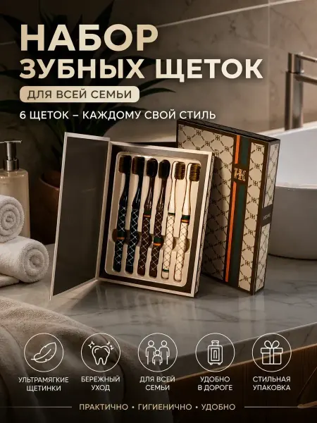 Xiaomi Набор щеток для зубов средней жесткости