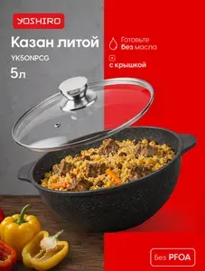 Казан с крышкой Yoshiro Эксперт YK50NPCG 5 л