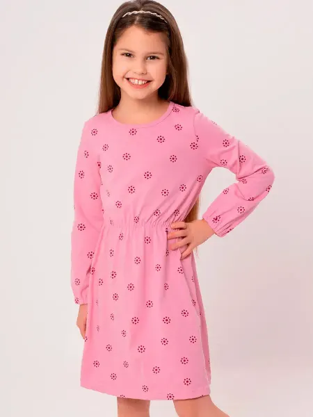 YOULALA Платье летнее трикотажное сарафан с длинным рукавом