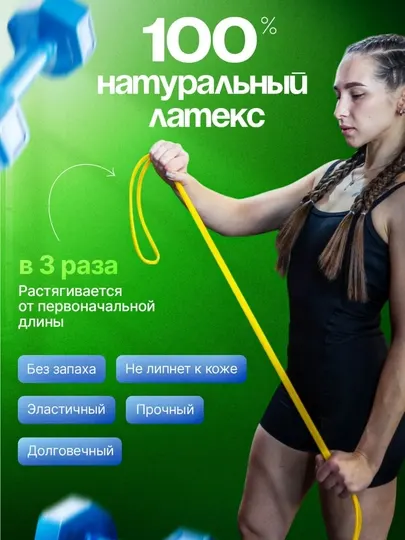 Набор фитнес резинок, 4 шт, эспандер ленточный, для силовых тренировок