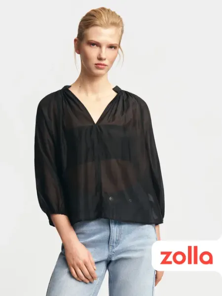 Zolla Женская однотонная блузка с вырезом