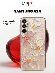 Чехол на Самсунг А24 с цветочками