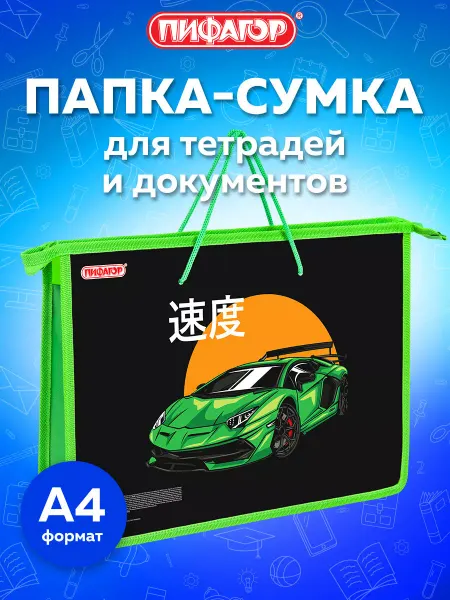 Пифагор Папка для тетрадей, труда, рисования А4 для мальчика в школу