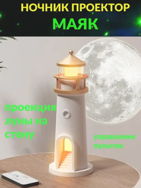 Ночник проектор маяк луна небо детский светильник луна