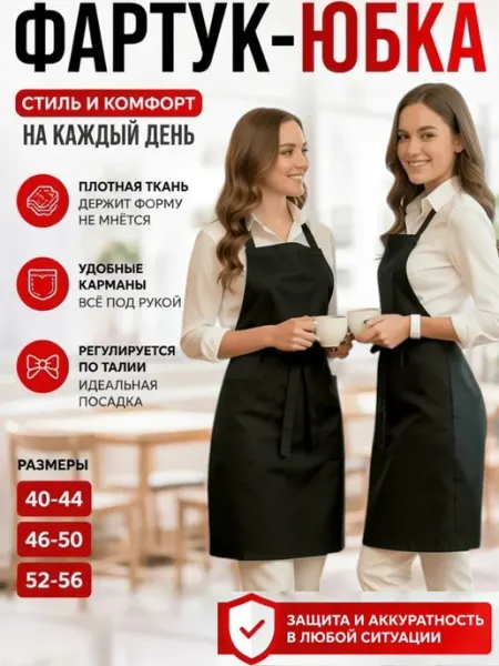 АНВИК Фартук-юбка кухонный рабочий для продавца, официанта