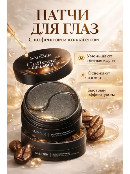 Ани7 Гидрогелевые патчи для глаз с кофеином и коллагеном