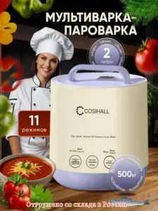 Мультиварка электрическая с антипригарным покрытием 2 л