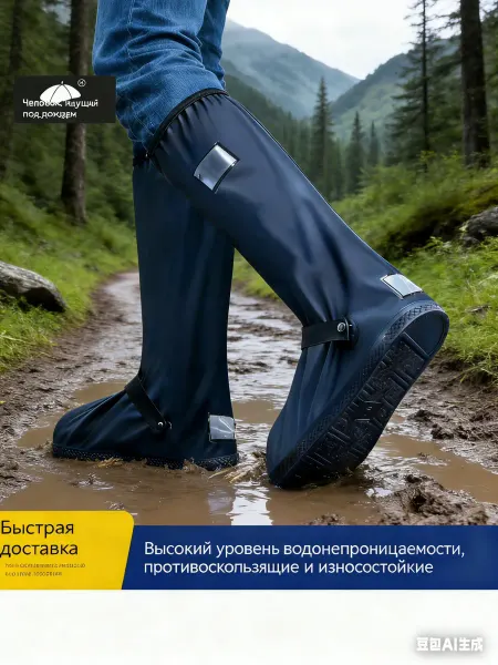 Тидор Антискользящие дождевые сапоги