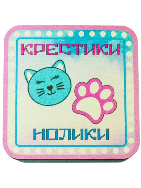 Апилка Детская игра Крестики-нолики деревянные Котики и лапки