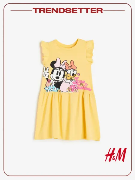 H&M Платье детское без рукавов с принтом Минни Маус хлопок