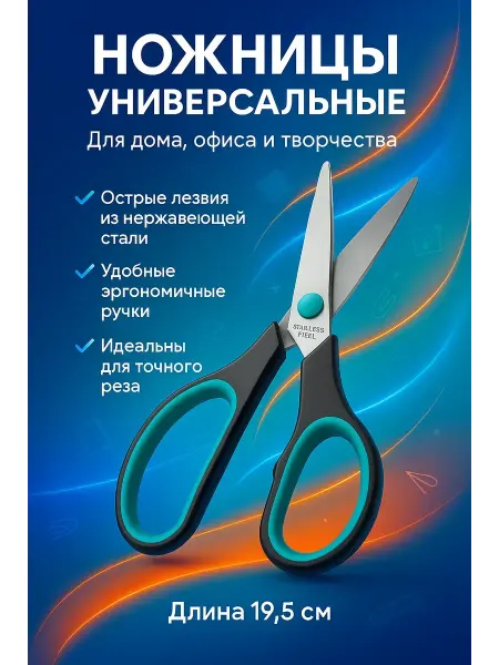 Бине Ножницы канцелярские для школы и офиса