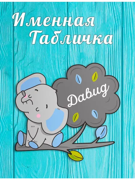 БОНПРЕ Именная табличка в детскую Давид