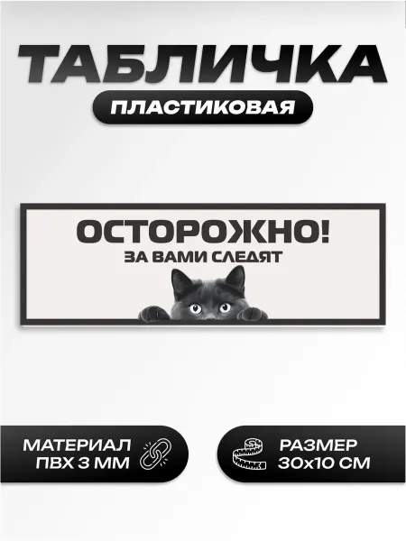 Пиксель Плэйс Таблички Табличка осторожно за вами следят