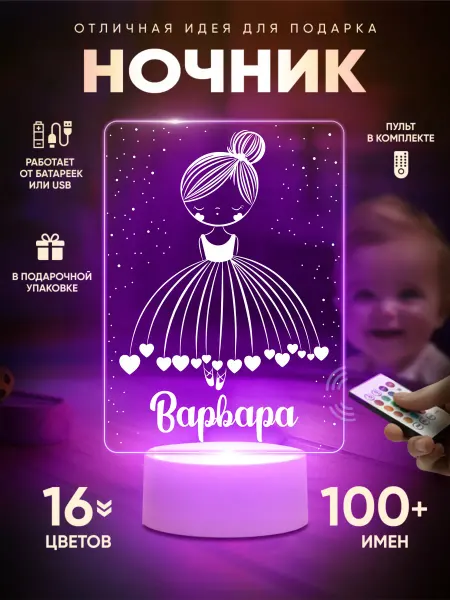 Маяк вуд шоп Ночник детский Варвара