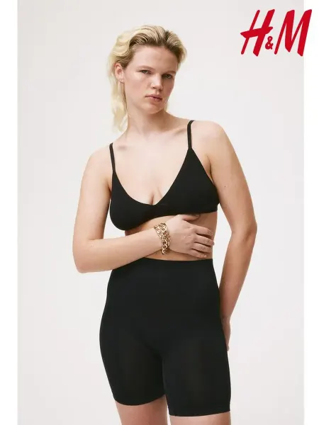 H&M Корректирующие велосипедки пуш - ап плотной посадки