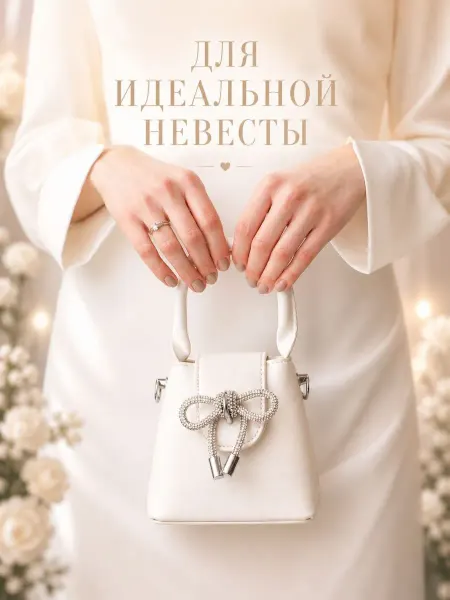 Неушанка Клатч сумка вечерняя свадебная на цепочке маленькая на плечо