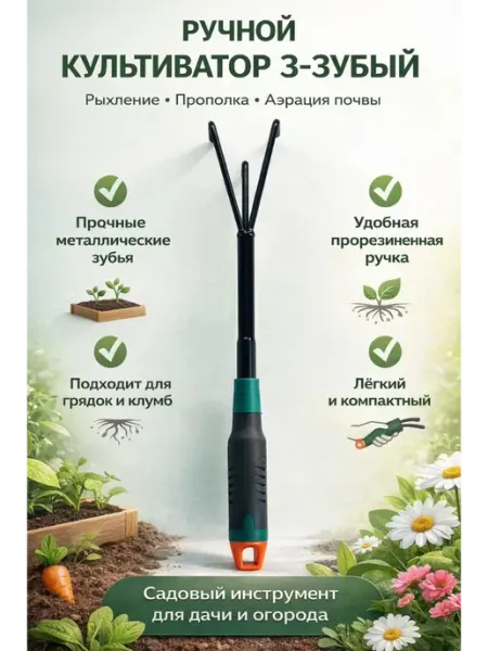 Тати86 Мотыжка полольник садовый инструмент тяпка рыхлитель
