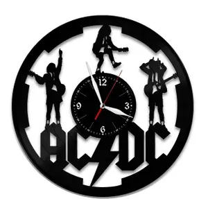 Настенные часы из виниловой пластинки "AC/DC"
