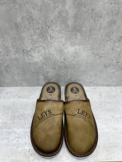 Комфортные тапочки, эко-кожа (дом/улица)