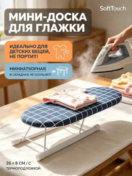 Мини гладильная доска настольная, портативная складная
