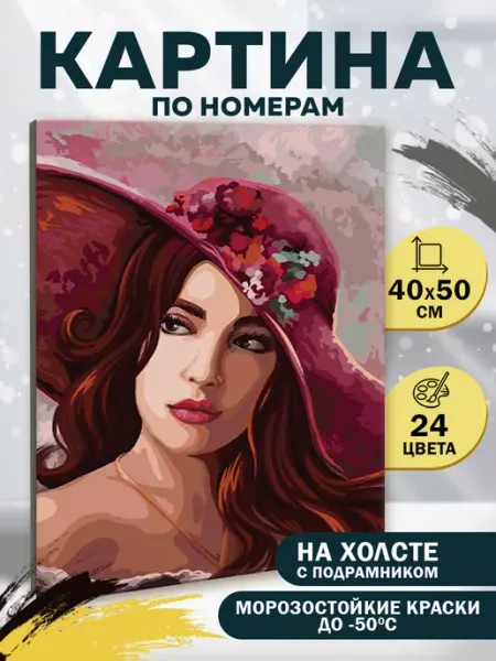 Сима-Ленд & Школа талантов Картина по номерам на холсте с подрамником "Девушка"