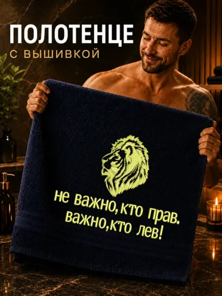 Золотой Стежок Подарочное полотенце мужу и папе на день рождение