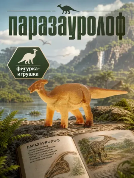 Рассказы о животных Динозавр игрушка пластиковая Паразауролоф