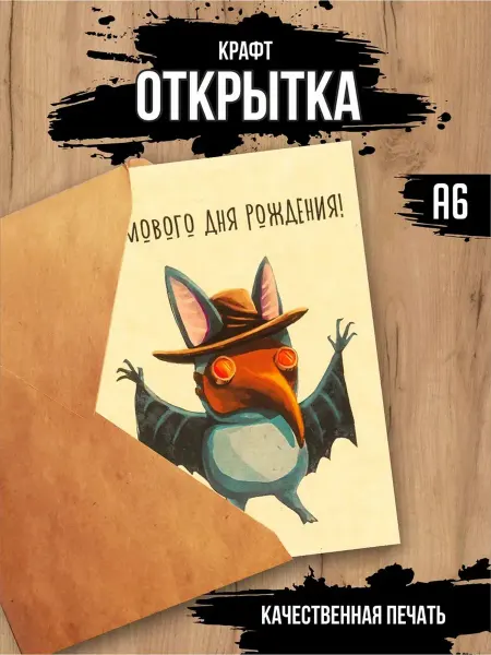Эллот Крафт открытка "Чумового дня рождения"