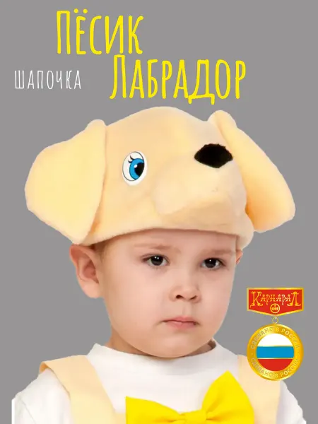КарнавалOFF Пёсик Лабрадор шапочка плюш