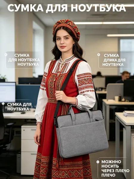 Сумка для ноутбука усиленный корпус