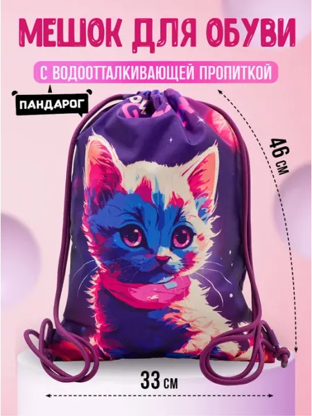 ПандаРог Мешок для сменки сумка для обуви в школу