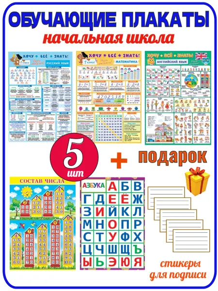 ШКОДЕТ Плакаты обучающие для начальной школы