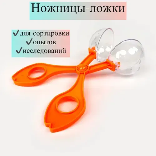 Детские ножницы-ложки Монтессори для опытов, сортировки, для развития мелкой моторики