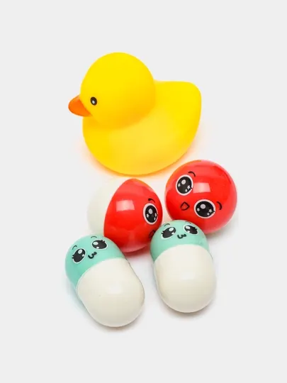Игрушка-антистресс развивающая, для купания в ванной, горка с утятами