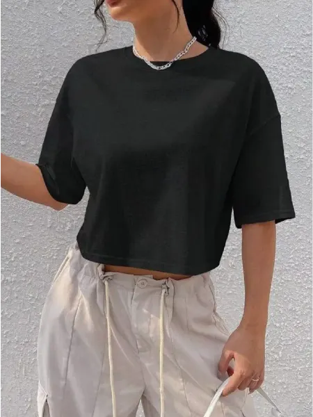 SHOP M.A Футболка укороченная кроп топ
