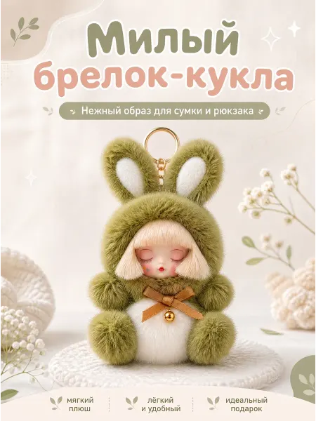 Плюшевая игрушка, кукла-брелок
