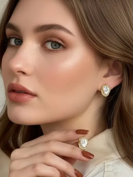 MoyShop Серьги бижутерия жемчужные