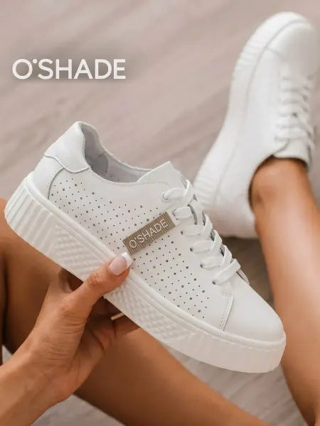 O`SHADE Кеды белые кожаные женские