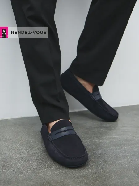 Tendance Мокасины замшевые синие