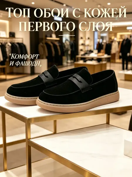Городские кожаные мокасины