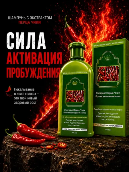 КТА87 ШампуньСила с перцем чили от выпадения волос