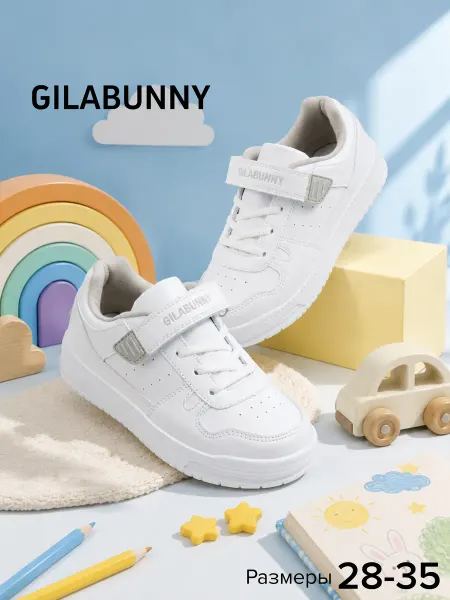 GILABUNNY Кроссовки детские белые
