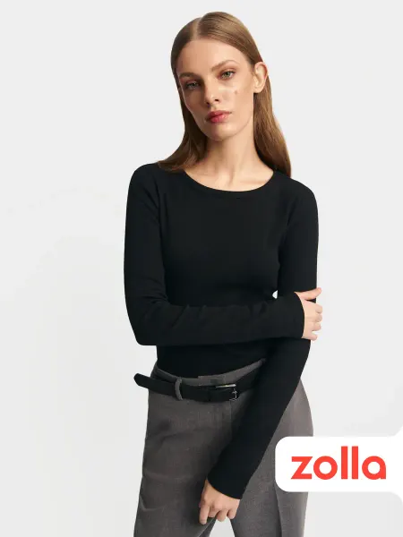 Zolla Женский лонгслив из хлопка