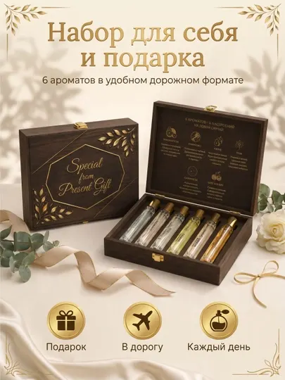Мини-парфюм, уникальные ароматы, в подарочной упаковке, 10мл