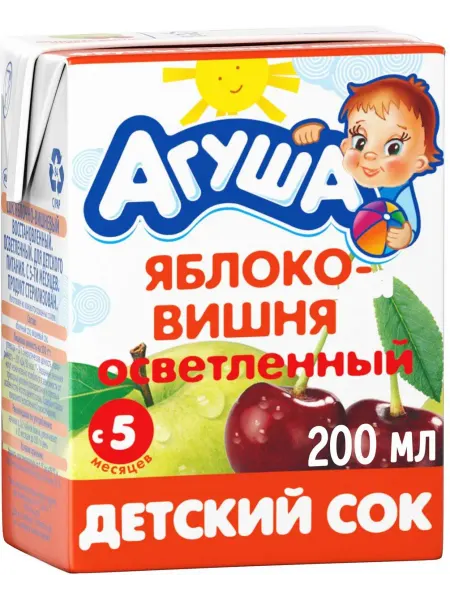 Агуша Сок яблоко-вишня 200 мл