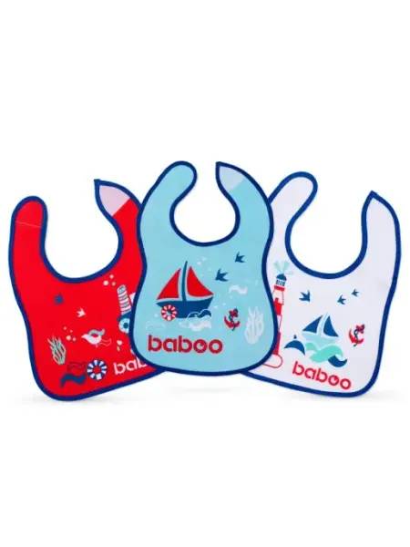 Baboo Слюнявчик для кормления (набор из 3 шт.)