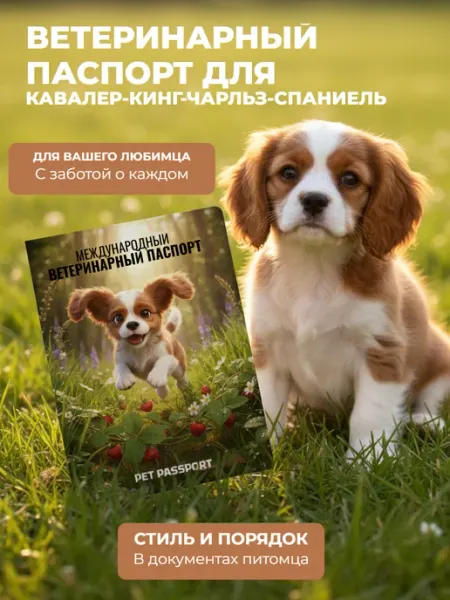 Паспорт ветеринарный междунар. Кавалер-кинг-чарльз-спаниель